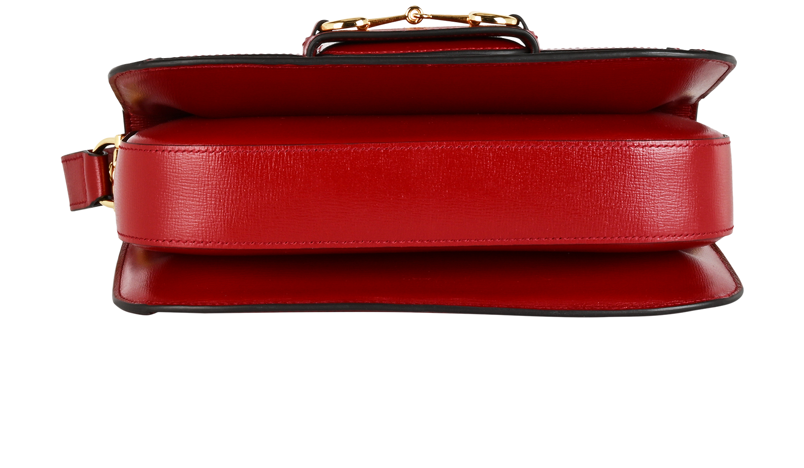 Medium Horsebit 1955, &pound;1,300, Handbags, Beige/Red, Canvas/Leather, Top view